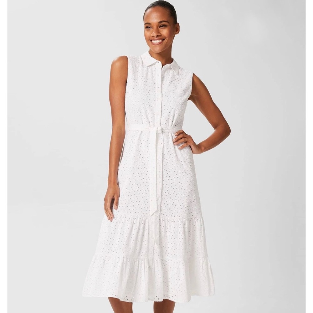BRODERIE WHITE COTTON DRESS